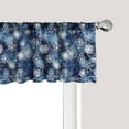 thumbnail image 1 of Ambesonne Winter Window Valance, Ornate Snowflakes Xmas, 54" X 12", Pale Blue Dark Blue, 1 of 3