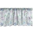 thumbnail image 1 of Ambesonne Winter Window Valance, Pastel Snowflakes Joyful, 54" X 18", Blue Green Lavender, 1 of 3