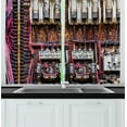 thumbnail image 1 of Ambesonne Wire Kitchen Curtains, Rusted Electrical Panel, 55"x39", Multicolor, 1 of 2