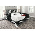thumbnail image 1 of Ambesonne Woman Quilted Bedspread Set 3 Pcs, Woman Cool, Queen Size, Black Vermilion, 1 of 3