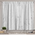 thumbnail image 1 of Ambesonne Wood Frame Kitchen Curtains, Monochrome Planks Plot, 55"x24", Dark Eggshell White Grey, 1 of 3