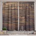 thumbnail image 1 of Ambesonne Wood Frame Kitchen Curtains, Old Horizontal Plank Art, 55"x24", Pale Chocolate and Sepia, 1 of 3