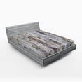 thumbnail image 1 of Ambesonne Wood Print Fitted Sheet, Pastel Oak Timber Boards, Queen Size, Multicolor, 1 of 3