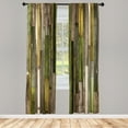thumbnail image 1 of Ambesonne Wooden Print Curtains, Grunge Rustic Print, Pair of 28"x95", Dust Sepia, 1 of 2