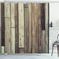 thumbnail image 1 of Ambesonne Wooden Print Shower Curtain, American Western Style, 69"Wx84"L, Brown, 1 of 3