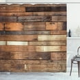 thumbnail image 1 of Ambesonne Wooden Print Shower Curtain, Brown Rustic Floor, 69"Wx70"L, Brown, 1 of 3