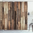 thumbnail image 1 of Ambesonne Wooden Print Shower Curtain, Old Floor Rustic Style, 69"Wx75"L, Brown, 1 of 3