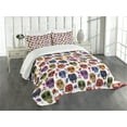 thumbnail image 1 of Ambesonne Wooden Quilted Bedspread Set 3 Pcs, Scary, King Size, Multicolor, 1 of 2
