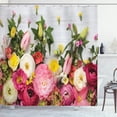 thumbnail image 1 of Ambesonne Wooden Shower Curtain, Rustic Home Rose Flowers, 69"Wx75"L, Multicolor, 1 of 5