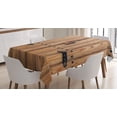 thumbnail image 1 of Ambesonne Wooden Tablecloth Rectangular Table Cover, Door Rusty Weathered Details, 60"x84", Pale Brown, 1 of 4