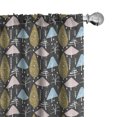 thumbnail image 1 of Ambesonne Woodland Window Curtains, Repetitive Trees Pattern, Each 28" W x 95" L, Dark Grey Blush, 1 of 4
