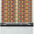 thumbnail image 1 of Ambesonne Woodland Kitchen Curtains, Fallen Leaves Colorful, 55"x39", Multicolor, 1 of 2