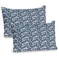 thumbnail image 1 of Ambesonne Woodland Pillow Sham 2 Pack, Abstract Mix Trees Pattern, 30"x20", Dark Blue Grey Sea Blue, 1 of 3