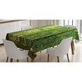 thumbnail image 1 of Ambesonne Woodland Tablecloth Rectangular Table Cover, Foliage Forest Summer, 60"x90", Green, 1 of 4