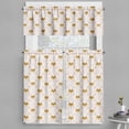 thumbnail image 1 of Ambesonne Woodland Valance & Curtain, Foxes Crescents Hearts, 55"x45", Pale Coffee Rose and White, 1 of 7