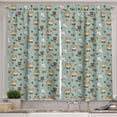 thumbnail image 1 of Ambesonne Woodsy Kitchen Curtains, Friendly Woodland Elements, 55"x45", Multicolor, 1 of 1