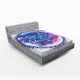 thumbnail image 1 of Ambesonne Wording Fitted Sheet, Brushstroke, Full Size, Blue Purple, 1 of 2