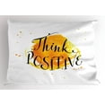 thumbnail image 1 of Ambesonne Wording Pillow Sham, Color Splash Words, 36" X 20", Orange Black, 1 of 2