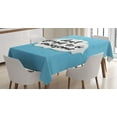 thumbnail image 1 of Ambesonne Wording Tablecloth Rectangular Table Cover, Be Words, 52"x70", Turquoise Black White, 1 of 4
