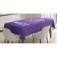 thumbnail image 1 of Ambesonne Wording Tablecloth Rectangular Table Cover, Carpe Diem Style, 60"x84", Purple White, 1 of 4