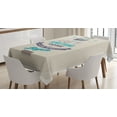 thumbnail image 1 of Ambesonne Wording Tablecloth Rectangular Table Cover, Leadership Words, 60"x90", Ivory Eggplant Turquoise, 1 of 4
