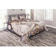 thumbnail image 1 of Ambesonne World Map Quilted Coverlet 3 Pcs, Sun Sky Birds Clouds, King Size, Multicolor, 1 of 2