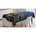 thumbnail image 1 of Ambesonne World Tablecloth Rectangular Table Cover, Continent Central Europe, 60"x84", Blue Yellow Emerald, 1 of 4