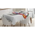 thumbnail image 1 of Ambesonne World Tablecloth Rectangular Table Cover, Orbit of National Flags, 60"x84", Multicolor, 1 of 3
