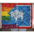 thumbnail image 1 of Ambesonne Wyoming Curtains 2 Panel Set, Equality State and Gay Flag, 108" x 90", Multicolor, 1 of 3