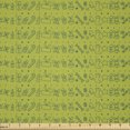 thumbnail image 1 of Ambesonne Xmas Fabric by the Yard Microfiber, Wintery Snowy Ornamental Items, 5 Yards, Yellow Green Olive Green, 1 of 2
