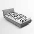 thumbnail image 1 of Ambesonne Xo Fitted Sheet 2 Pcs Set, Mermaid Kiss Starfish Words, Twin, Black and White, 1 of 3