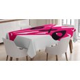 thumbnail image 1 of Ambesonne Xo Tablecloth Rectangular Table Cover, Calligraphy Lovers, 52"x70", Pink and Black, 1 of 4