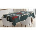 thumbnail image 1 of Ambesonne Xo Tablecloth Rectangular Table Cover, Vintage Style Chalk Written, 60"x90", Blue Grey Red Cream, 1 of 4