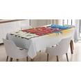 thumbnail image 1 of Ambesonne YOLO Tablecloth Rectangular Table Cover, Cartoon Style Life Message, 60"x84", Multicolor, 1 of 4
