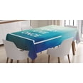 thumbnail image 1 of Ambesonne YOLO Tablecloth Rectangular Table Cover, Typographic Message Design, 52"x70", Multicolor, 1 of 4