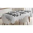 thumbnail image 1 of Ambesonne YOLO Tablecloth Rectangular Table Cover, You Only Live Once Words, 52"x70", Black and White, 1 of 4