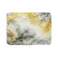 Ambesonne Yellow Bath Mat, Watercolor Look Back Branch, 30.2" x 20
