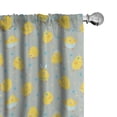 thumbnail image 1 of Ambesonne Yellow Bird Window Curtains, Cartoon Chicken, Each 28" W x 84" L, Pale Seafoam Mustard, 1 of 4