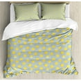 thumbnail image 1 of Ambesonne Yellow Bird Duvet Cover Sets, Cartoon Chicken, 2-Queen, Pale Seafoam Mustard, 1 of 7