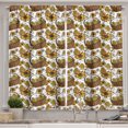 thumbnail image 1 of Ambesonne Yellow Bird Kitchen Curtains, Chickens in Baskets, 55"x39", Multicolor, 1 of 3