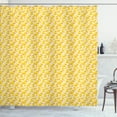 thumbnail image 1 of Ambesonne Yellow Bird Shower Curtain, Ducks and Polka Dots, 69"Wx84"L, Mustard Dark Coral, 1 of 5
