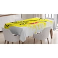 thumbnail image 1 of Ambesonne Yellow Black Tablecloth Rectangular Table Cover, Jazz Saxophone, 60"x84", Yellow Black, 1 of 4
