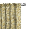 thumbnail image 1 of Ambesonne Yellow Brown 4-Panel Curtains, Monotone Triangles, 56"x95", Coffee Yellow, 1 of 4