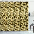 thumbnail image 1 of Ambesonne Yellow Brown Shower Curtain, Leopard Animal Print, 69"Wx75"L, Pastel Yellow Dark Mauve, 1 of 4
