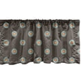thumbnail image 1 of Ambesonne Yellow Brown Valance Pack of 2, Simple Retro Flowers, 54"X12", Cocoa Seafoam, 1 of 1