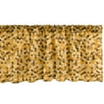 thumbnail image 1 of Ambesonne Yellow Brown Window Valance, Retro Style Hexagons, 54" X 18", Cocoa Brown, 1 of 3