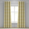 thumbnail image 1 of Ambesonne Yellow Chevron Grommet Curtain, Colorful Folk Zigzag, 50" x 108", Mustard White, 1 of 6