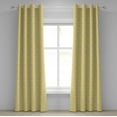 thumbnail image 1 of Ambesonne Yellow Chevron Grommet Curtain, Ikat Style Tile, 50" x 120", Marigold Pale Blue White, 1 of 6