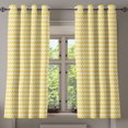 thumbnail image 1 of Ambesonne Yellow Chevron Grommet Curtain, Old Sharp Motif, 50" x 54", Earth Yellow White, 1 of 6