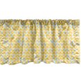 thumbnail image 1 of Ambesonne Yellow Chevron Window Valance, Ikat Style Abstract Sketchy Looking Faded Zigzag Motif Tile, Curtain Valance for Kitchen Bedroom Decor with Rod Pocket, 54" X 18", Marigold Pale Blue White, 1 of 3